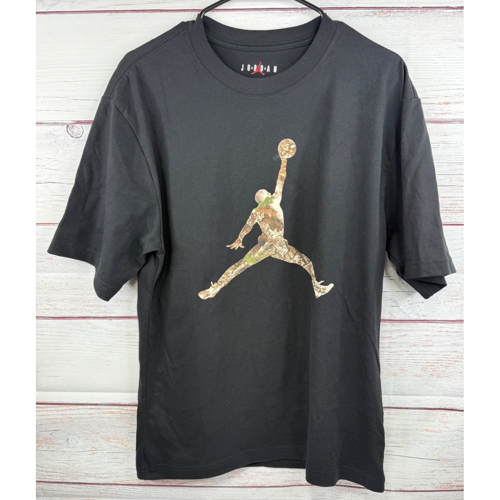 Jordan Mens Jumpman Camo Graphic T-Shirt Black Small‎ Short Sleeve Tee